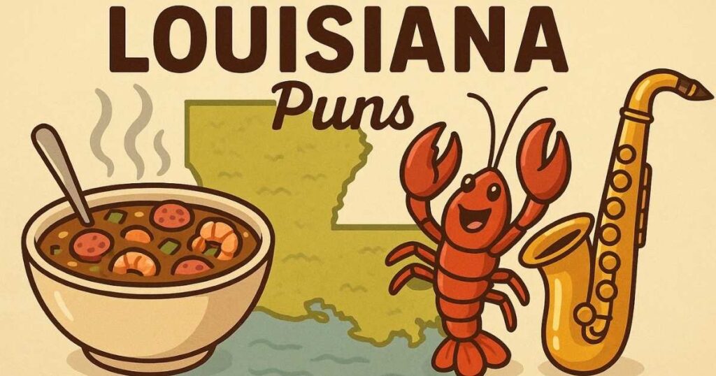 Delicious  Louisiana Puns