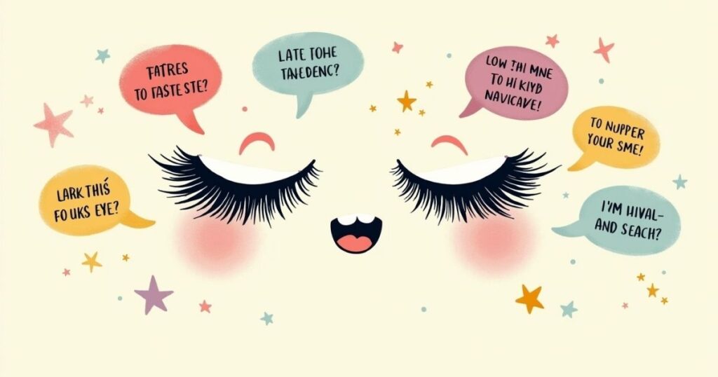 Eyelash Puns A Wink and a Smile